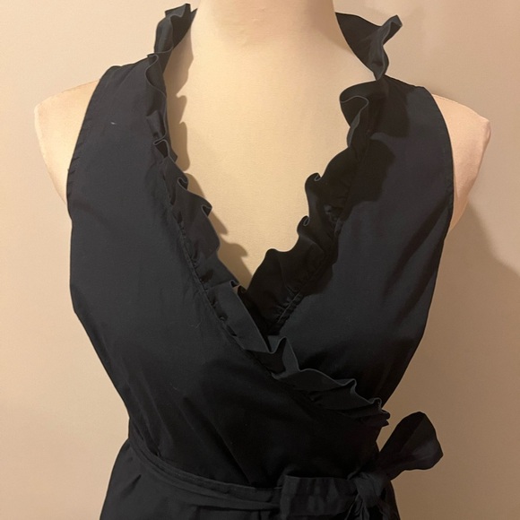 Loft LBD Wrap, Ruffle V Neck, size 2 - Picture 4 of 7